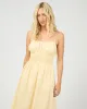 Alessa Linen Maxi Dress Yellow sold by All About Eve