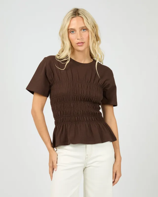 Lipa Ruched Top Brown sold by All About Eve