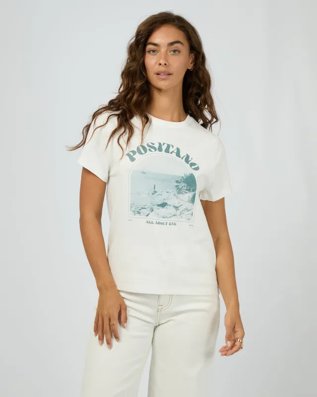 Positano Regular Tee Vintage White sold by All About Eve