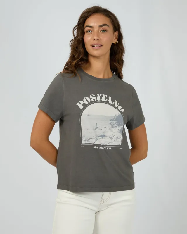 Positano Regular Tee Charcoal sold by All About Eve