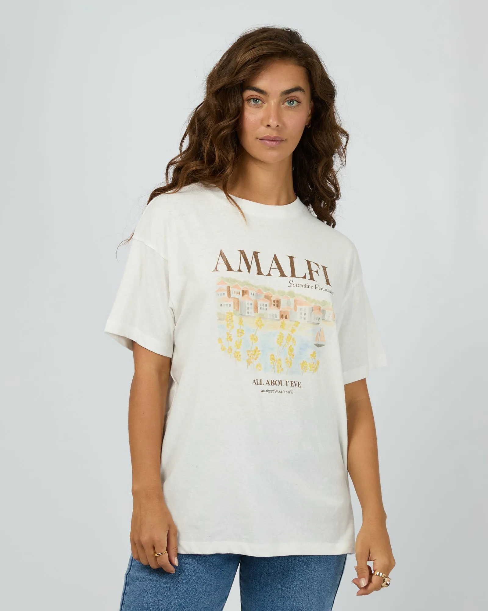 Amalfi Relaxed Tee Vintage White sold by All About Eve