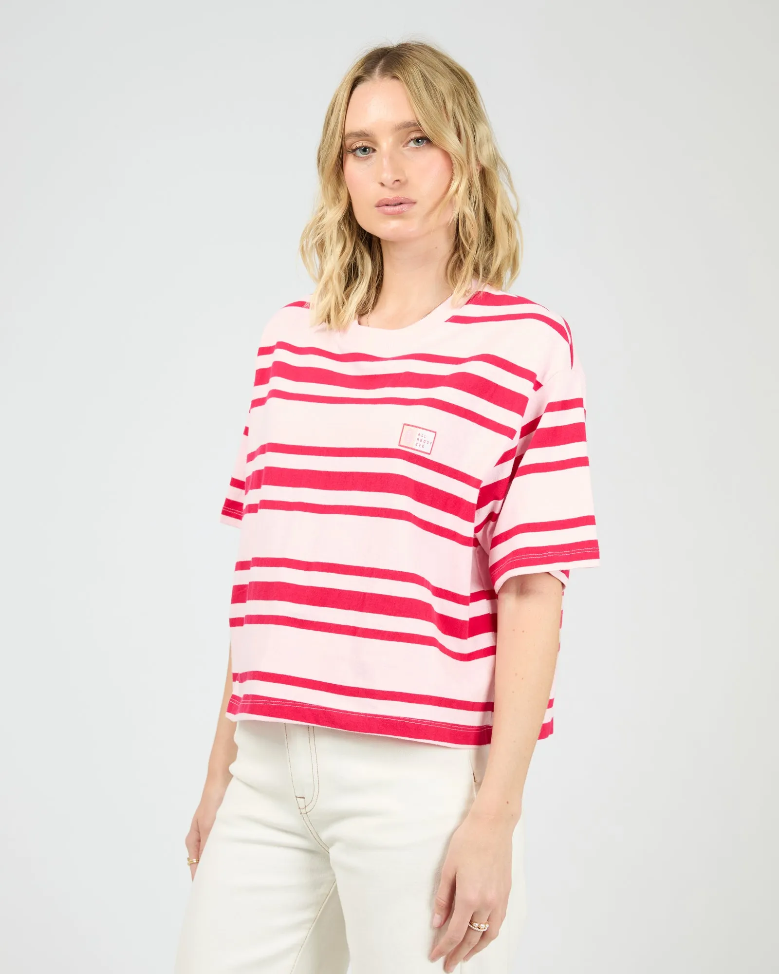 Ruby Crop Relaxed Tee Red sold by All About Eve product image thumbnail 4