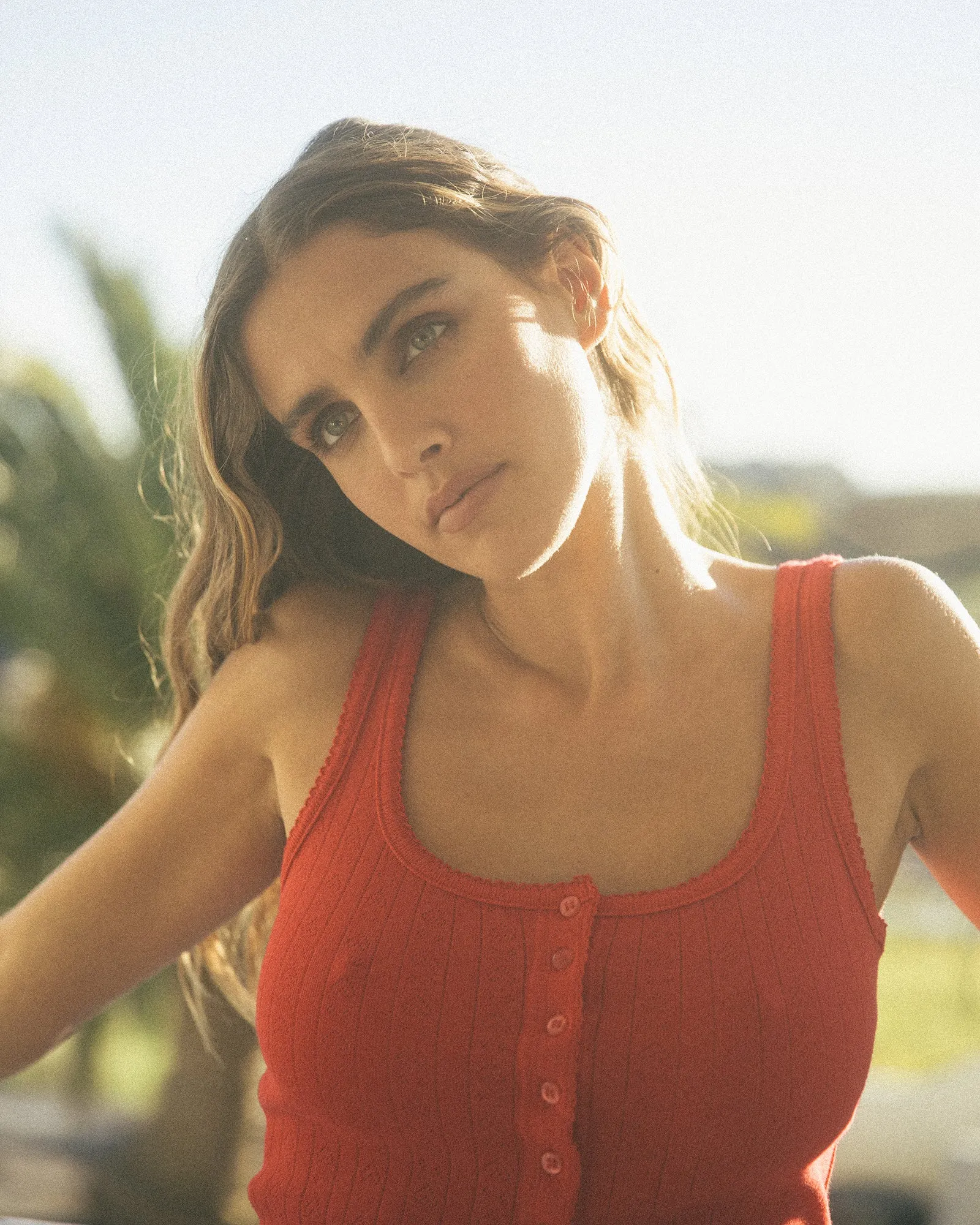 Tia Tank Red sold by All About Eve