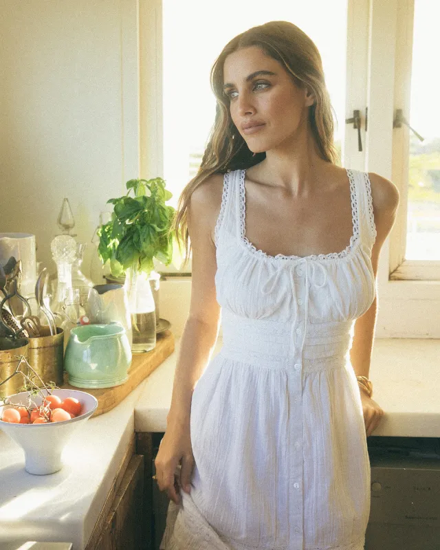 Dusty Mini Dress White sold by All About Eve