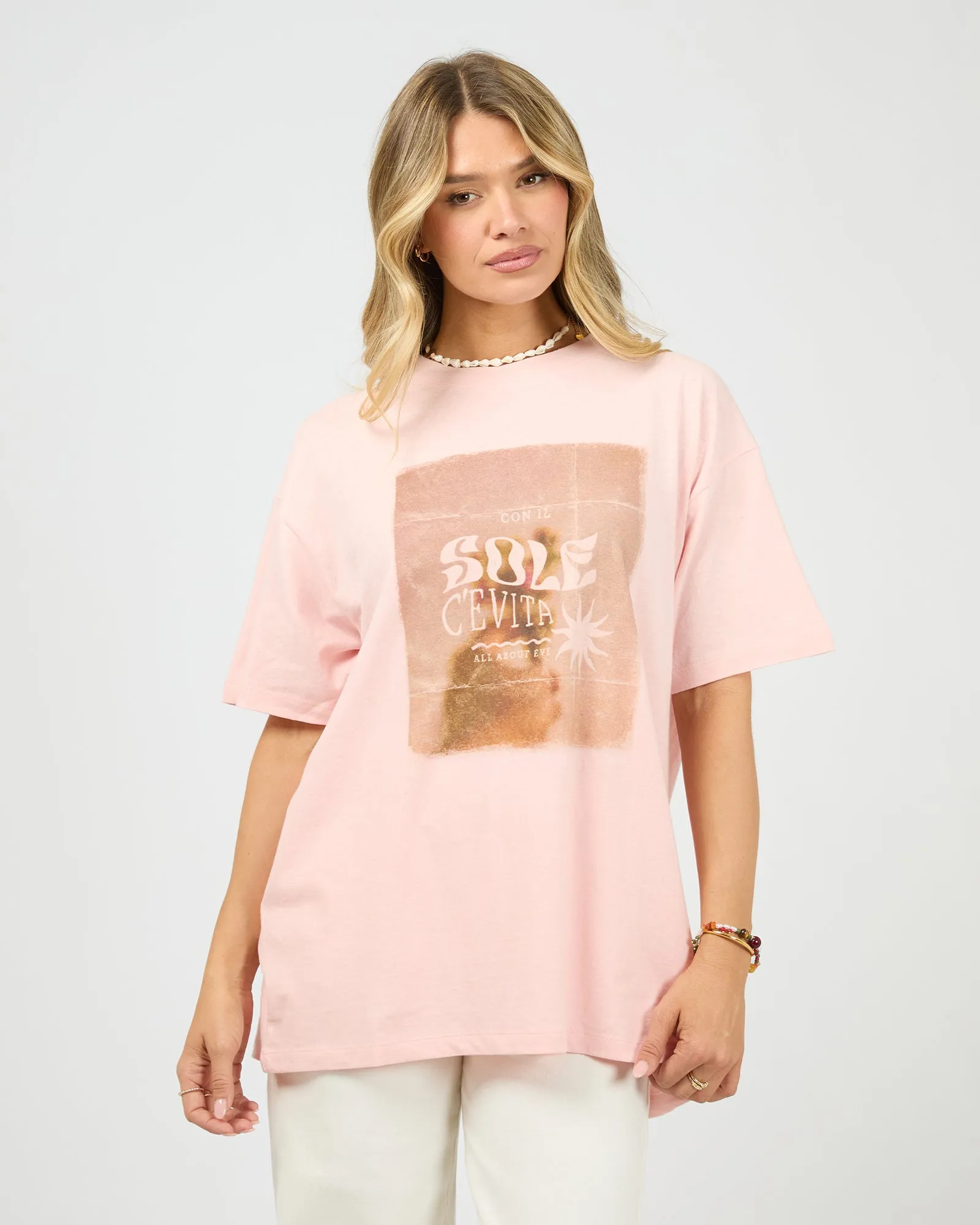 Postcard Relaxed Tee Rose sold by All About Eve
