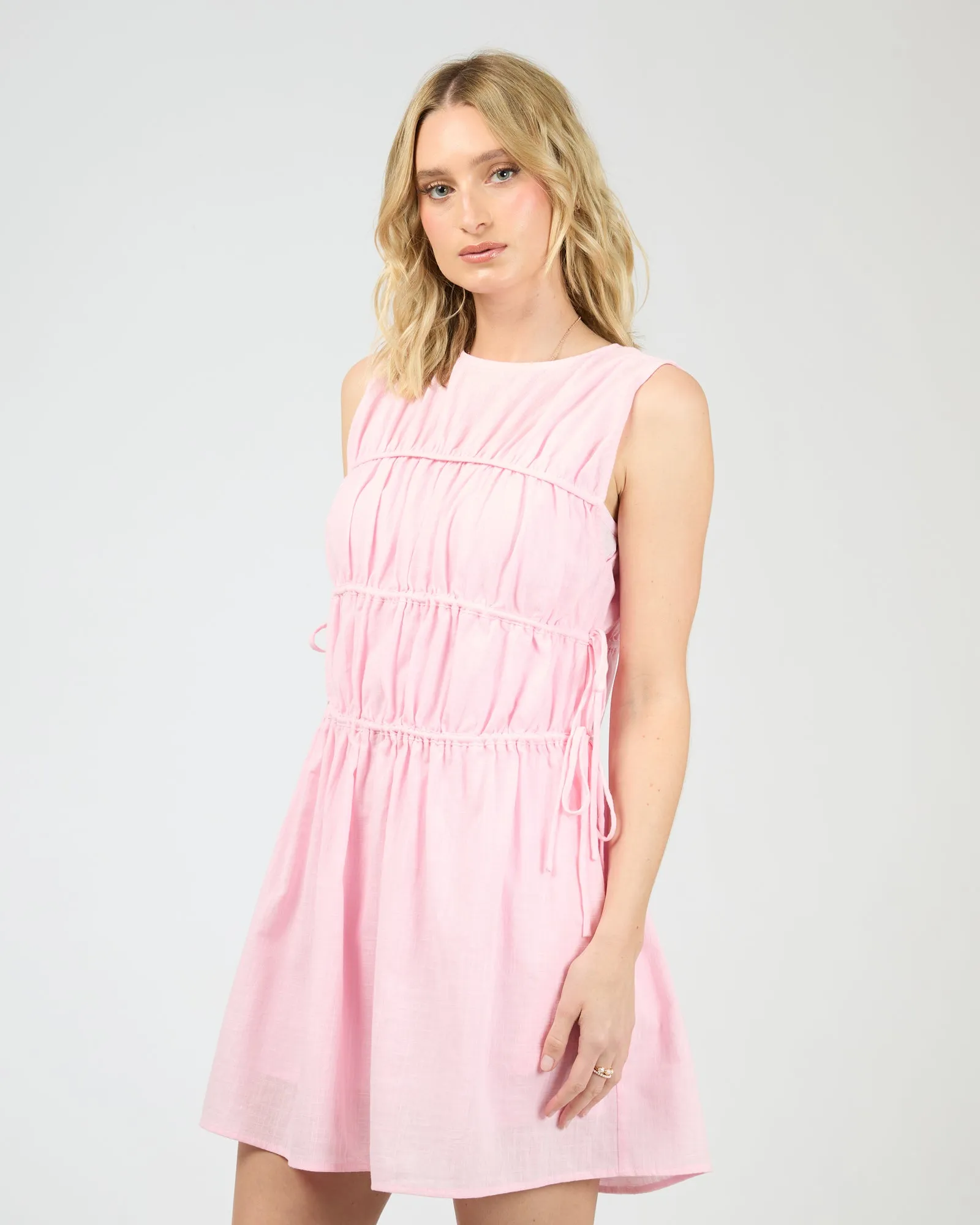 Lou Lou Tie Mini Dress Light Pink sold by All About Eve product image thumbnail 4
