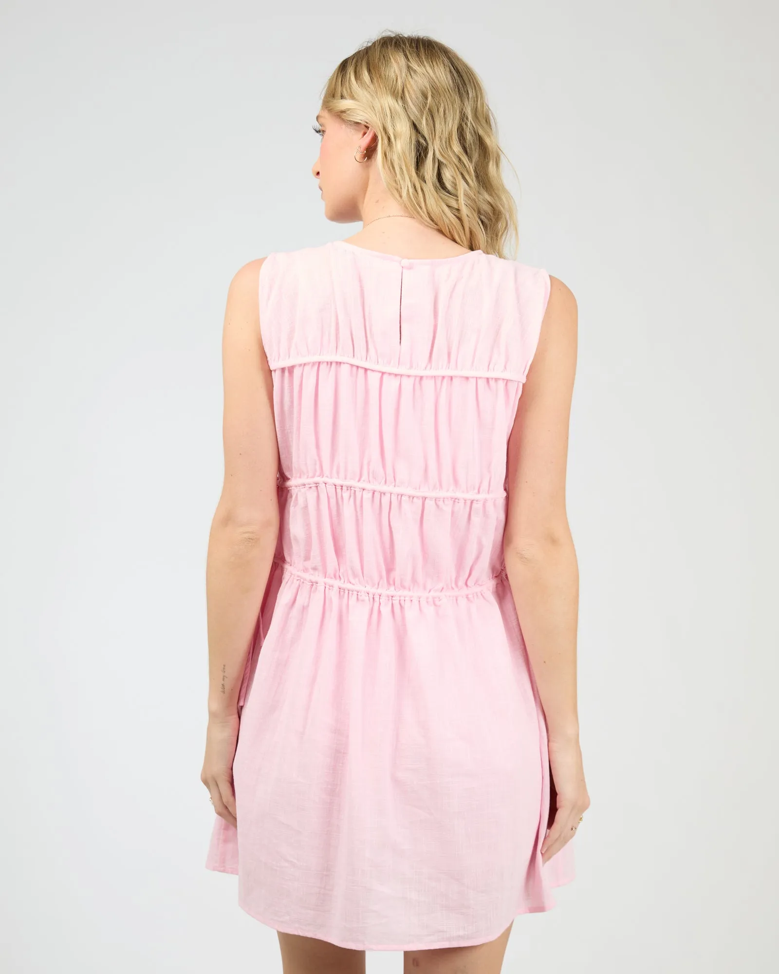 Lou Lou Tie Mini Dress Light Pink sold by All About Eve product image thumbnail 3