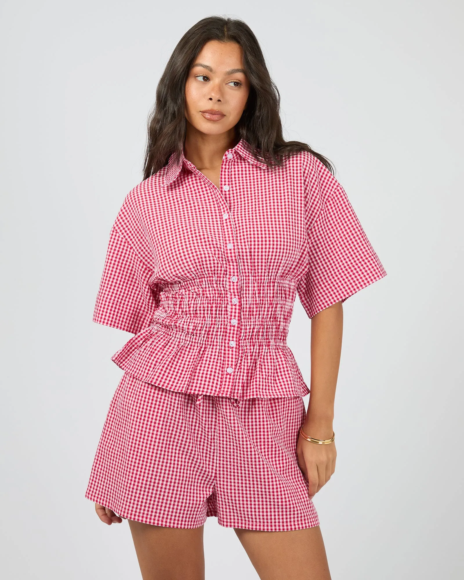 Lani Top Check sold by All About Eve