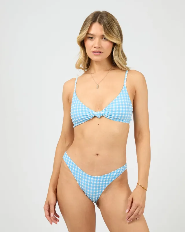Poppy Cheeky Hi Cut Bikini Pant Bright Blue sold by All About Eve
