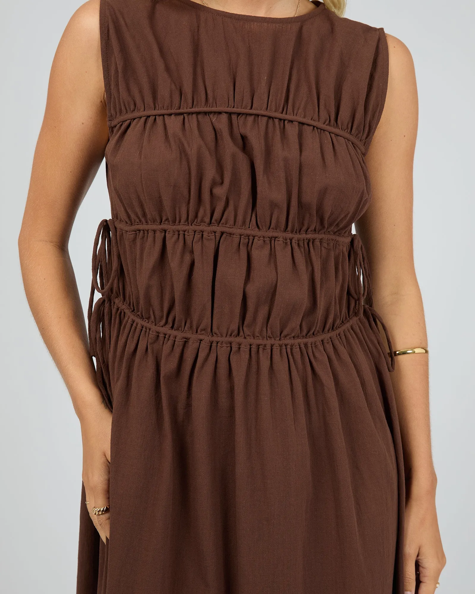 Lou Lou Tie Maxi Dress Brown sold by All About Eve product image thumbnail 5