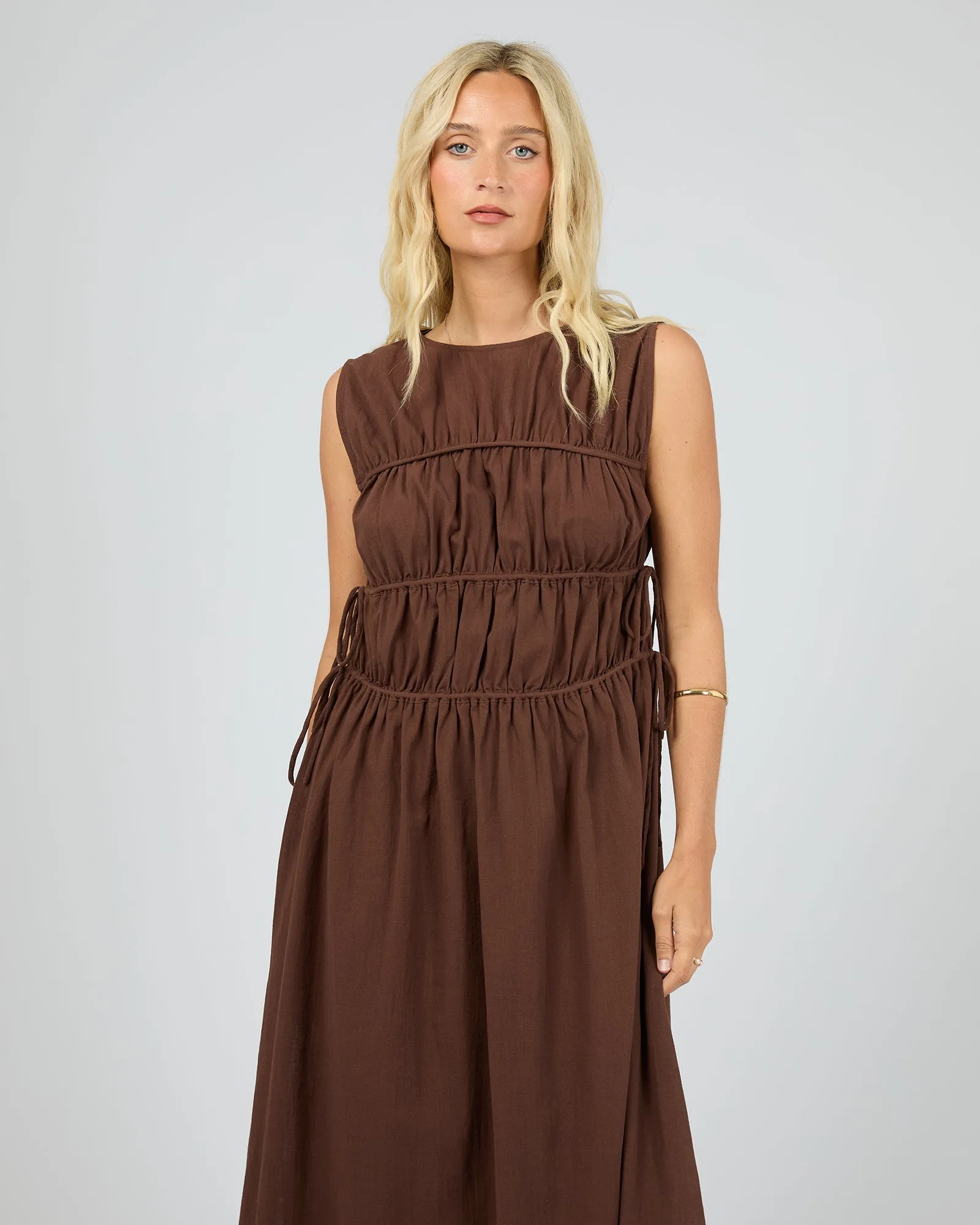 Lou Lou Tie Maxi Dress Brown sold by All About Eve product image thumbnail 2