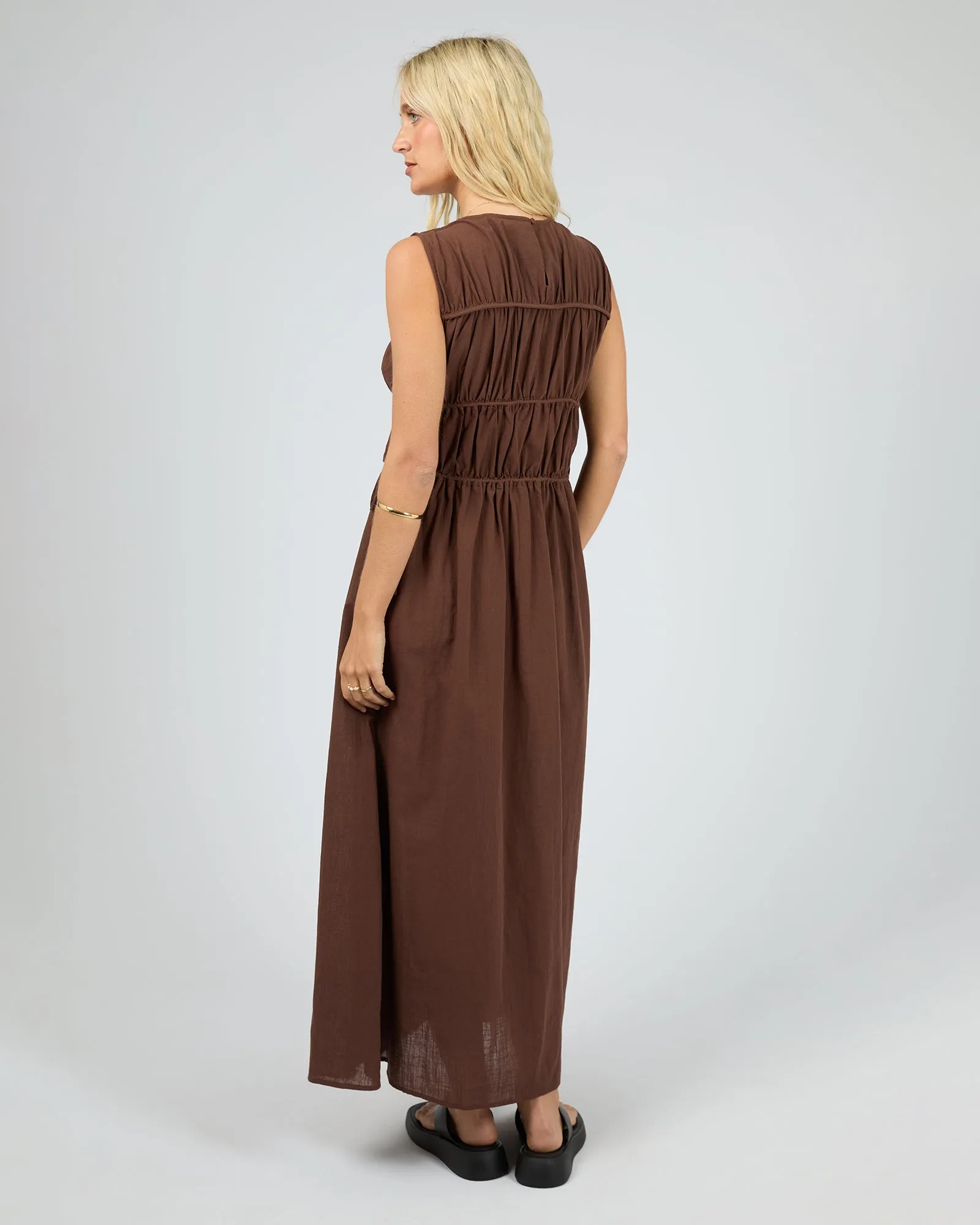 Lou Lou Tie Maxi Dress Brown sold by All About Eve product image thumbnail 3