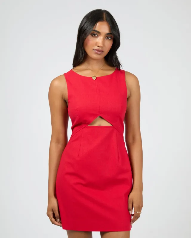 Mavis Mini Dress Red sold by All About Eve