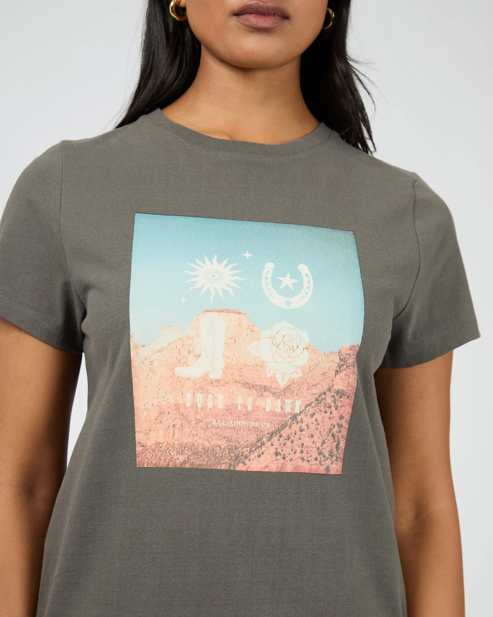 Dusk To Dawn Regular Tee Charcoal sold by All About Eve product image thumbnail 5