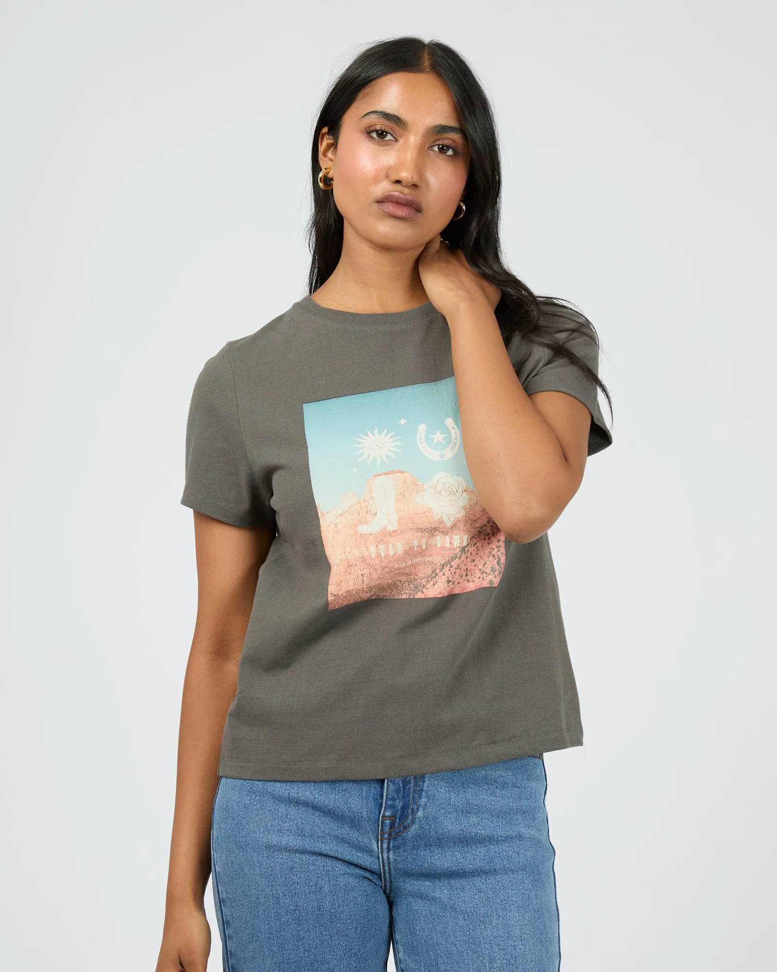 Dusk To Dawn Regular Tee Charcoal sold by All About Eve