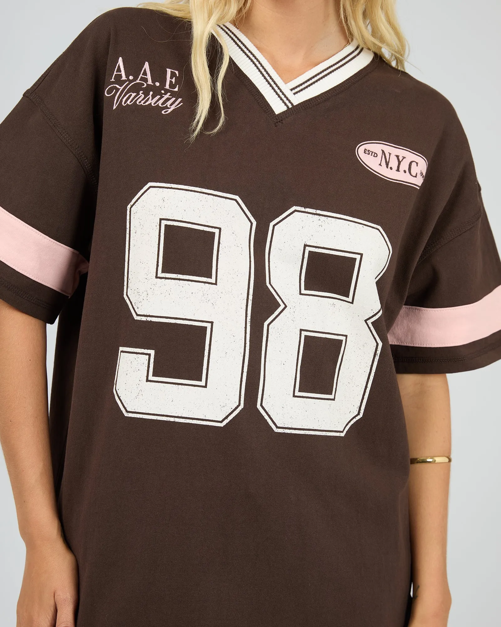 Soho V-Neck Tee Brown sold by All About Eve product image thumbnail 5