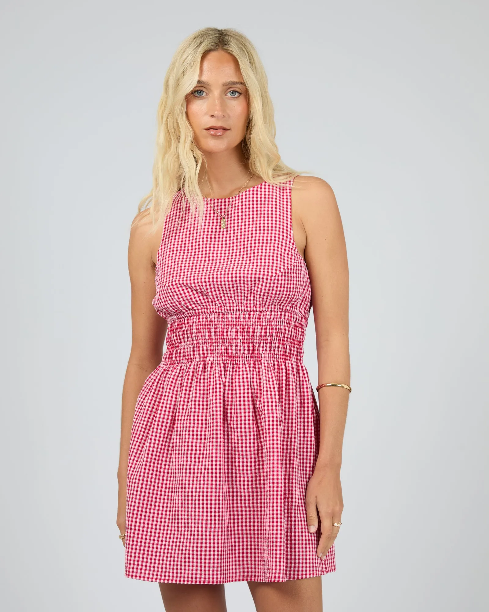 Lani Mini Dress Check sold by All About Eve