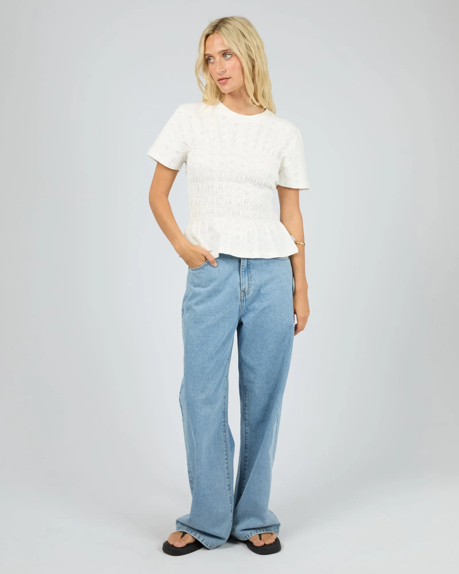 Soli Ruched Top White sold by All About Eve product image thumbnail 2