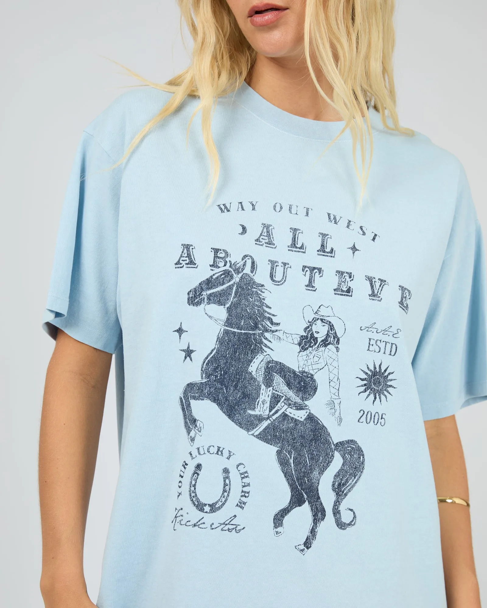 Giddy Up Relaxed Tee Sky Blue sold by All About Eve product image thumbnail 5