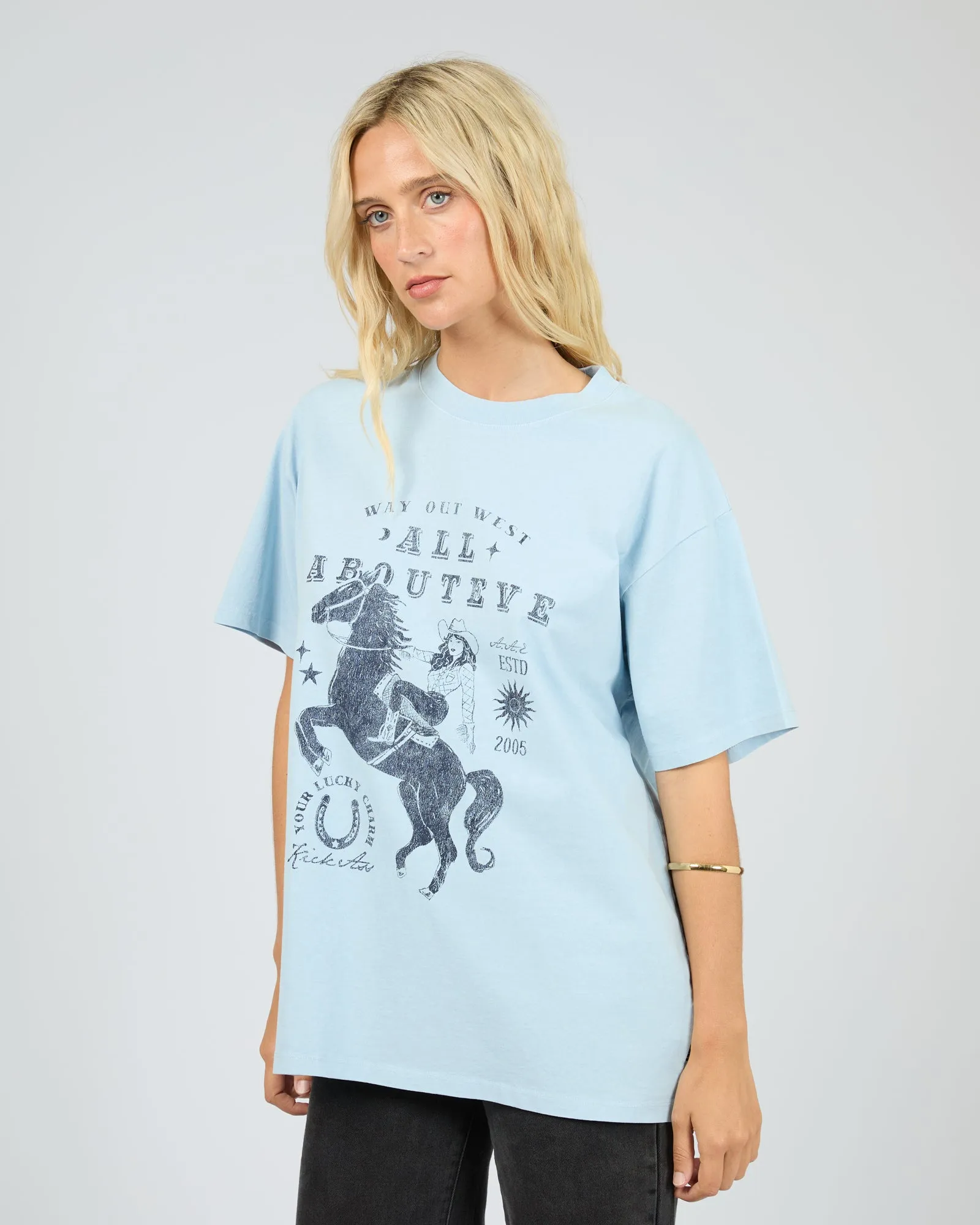 Giddy Up Relaxed Tee Sky Blue sold by All About Eve product image thumbnail 4
