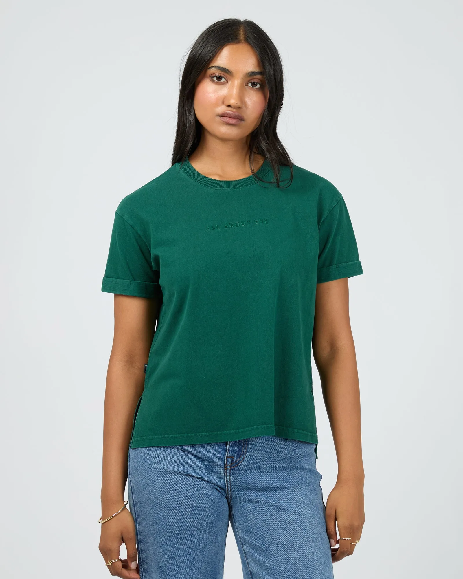 Aae Washed Tee Forrest Green sold by All About Eve