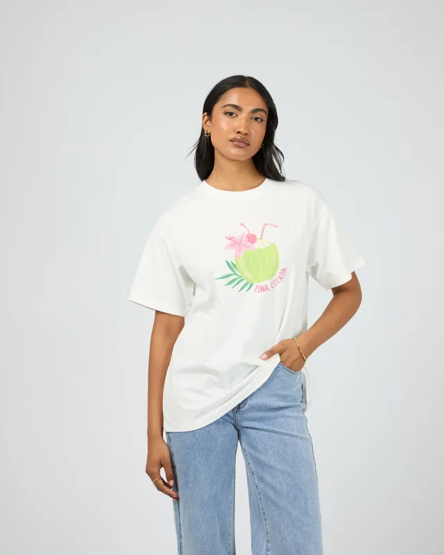 Pina Colada Relaxed Tee Vintage White sold by All About Eve