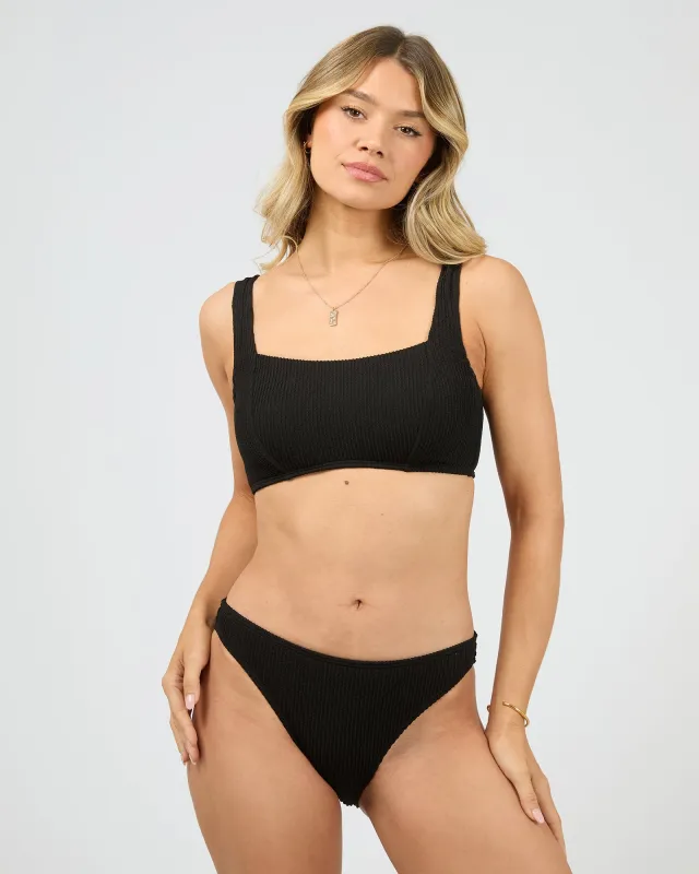 Phoenix Rib Classic Bikini Bottom Black sold by All About Eve