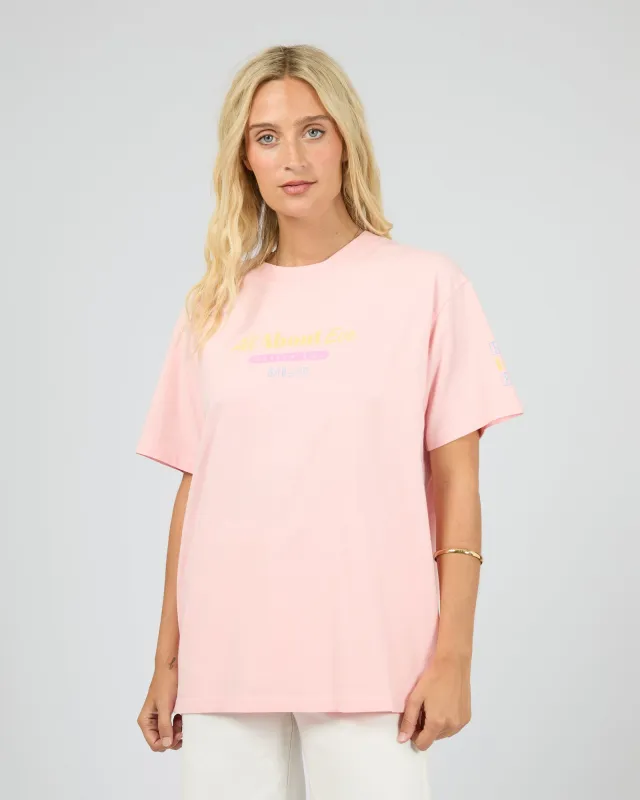 Vacation Relaxed Tee Pink sold by All About Eve