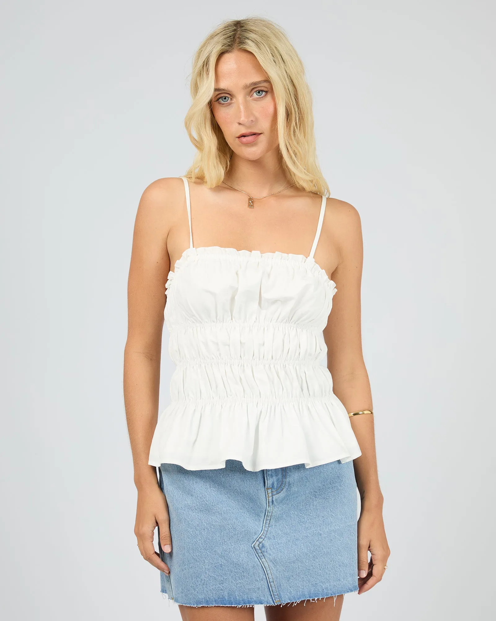 Cora Top White sold by All About Eve