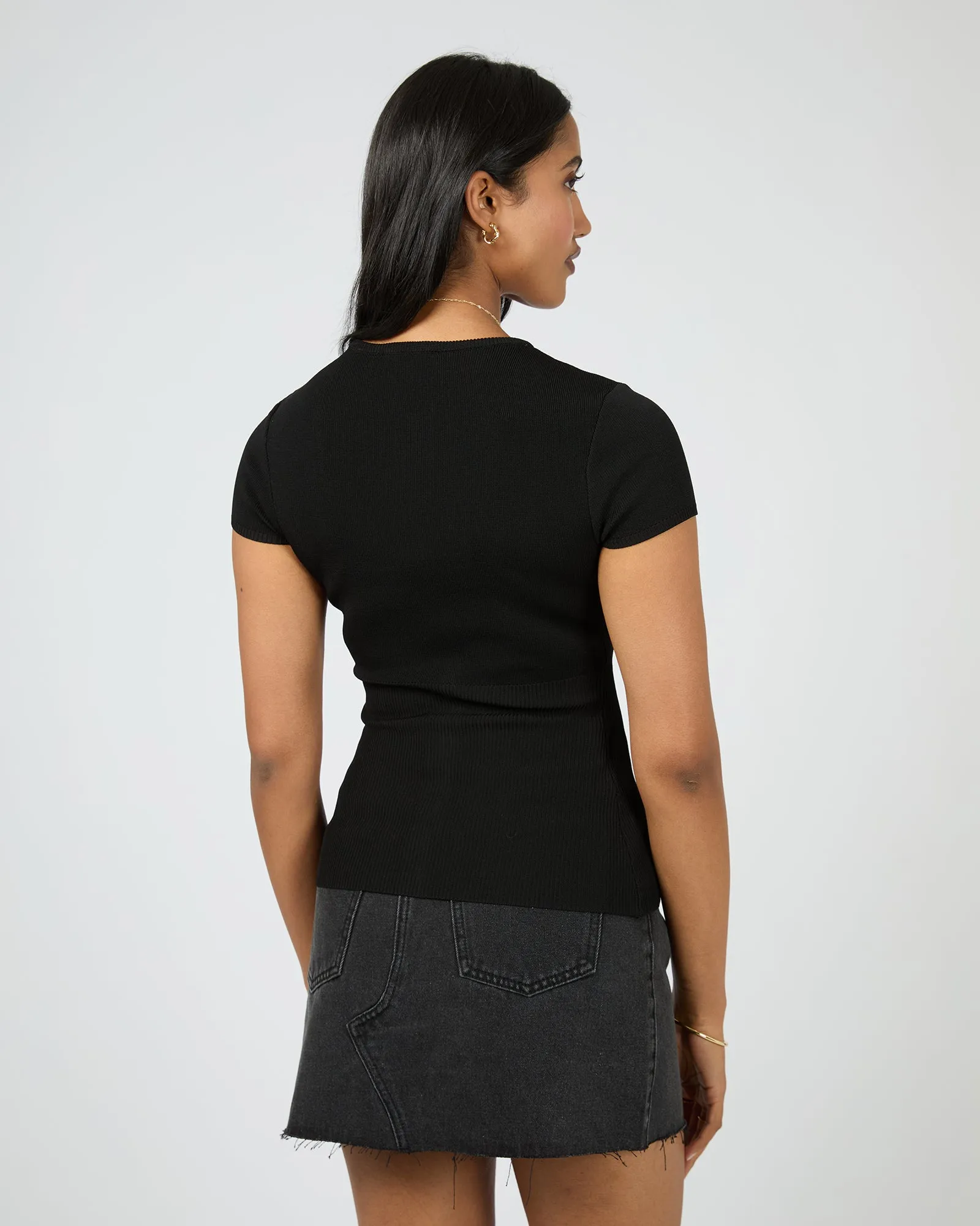 Olive Knit Top Black sold by All About Eve product image thumbnail 3