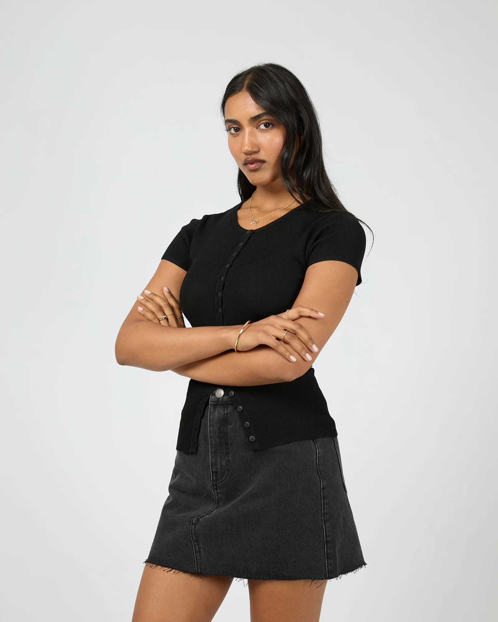 Olive Knit Top Black sold by All About Eve product image thumbnail 4