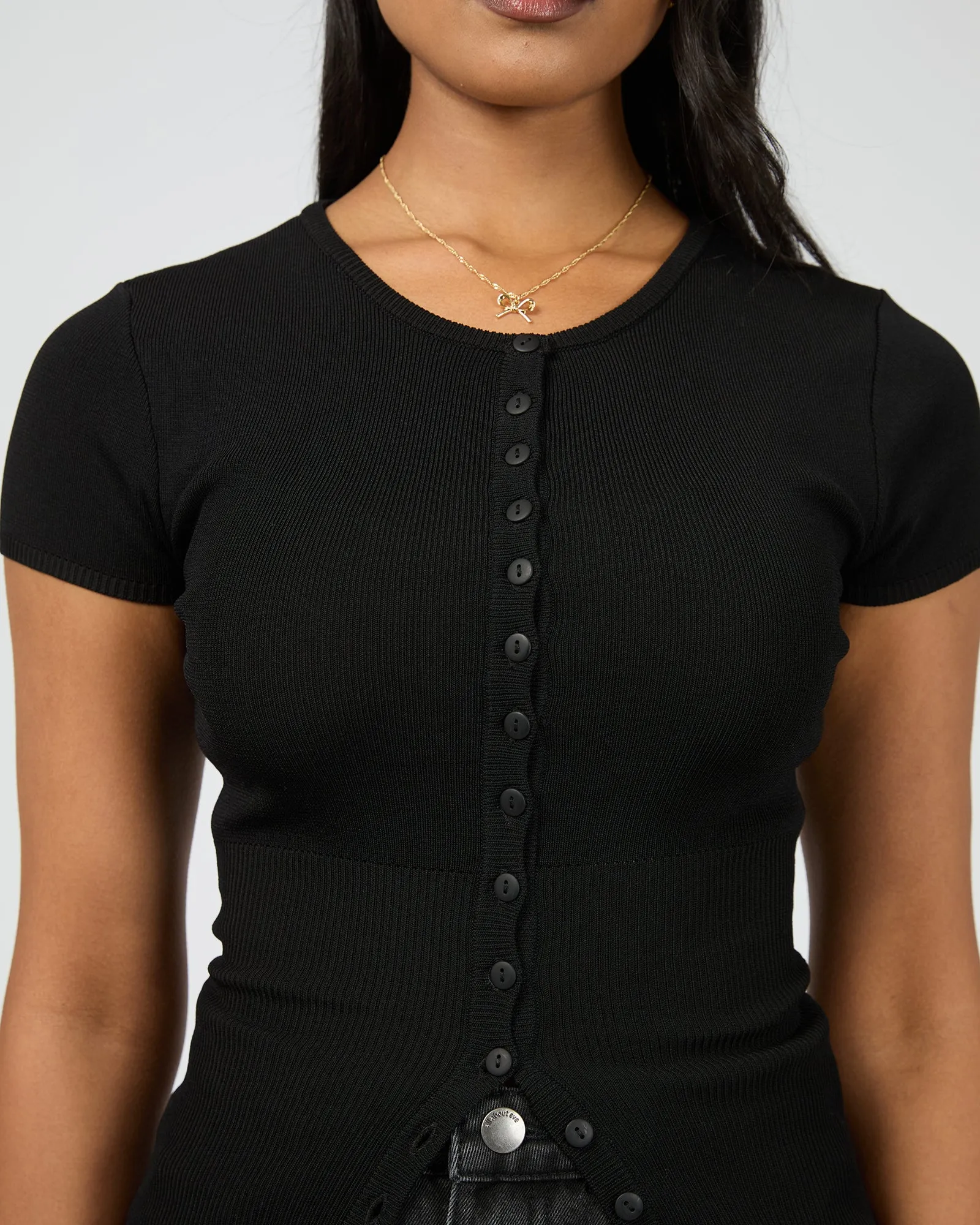 Olive Knit Top Black sold by All About Eve product image thumbnail 5