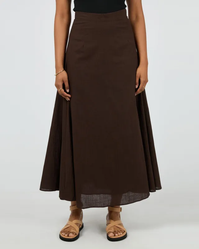 Essential Maxi Skirt Brown sold by All About Eve