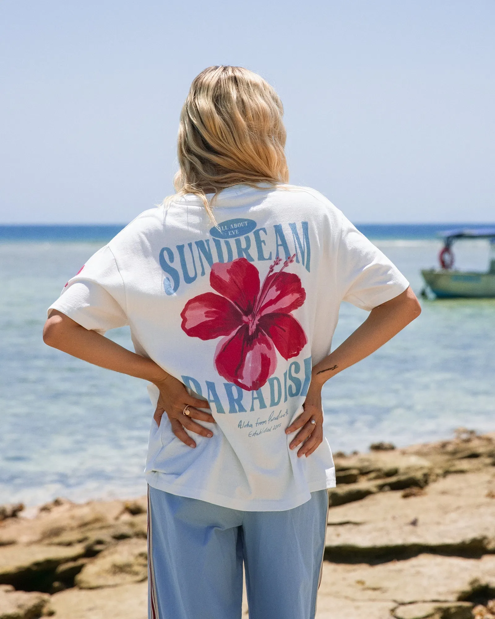 Bonnie Relaxed Tee Vintage White sold by All About Eve