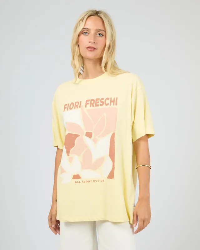 Fiori Freschi Relaxed Tee Yellow sold by All About Eve
