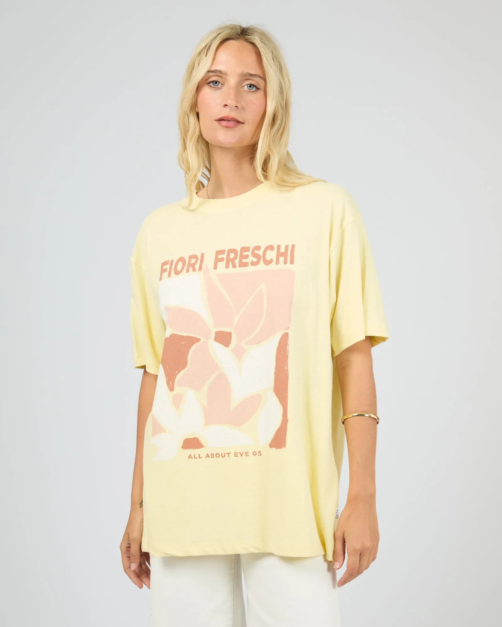 Fiori Freschi Relaxed Tee Yellow sold by All About Eve