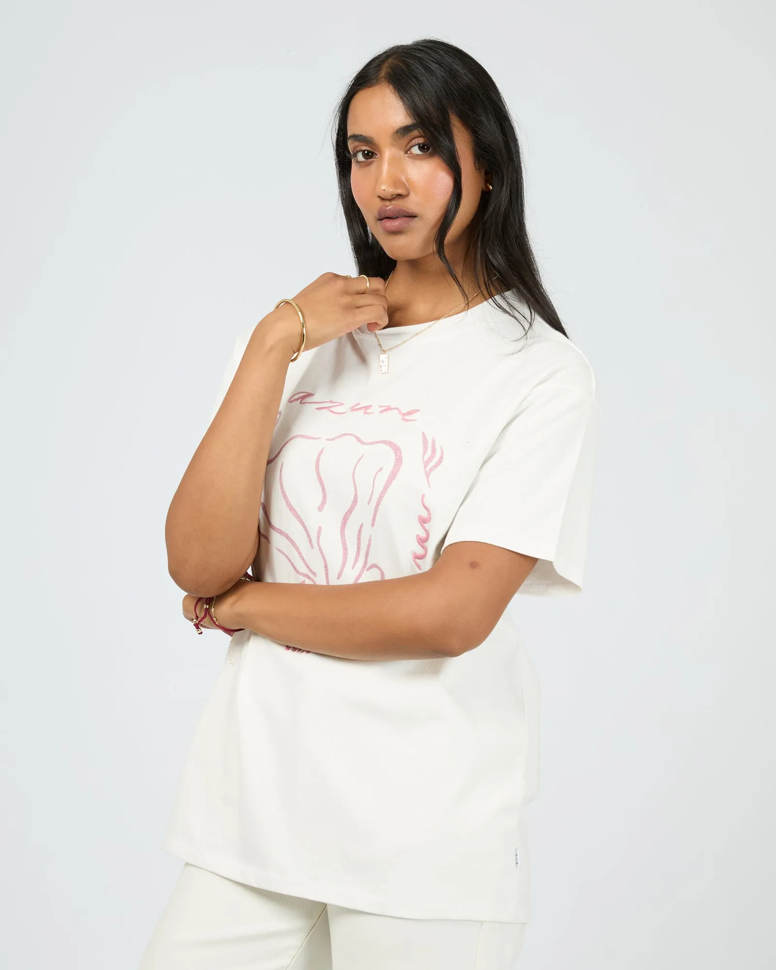 Azure Relaxed Tee Vintage White sold by All About Eve product image thumbnail 4