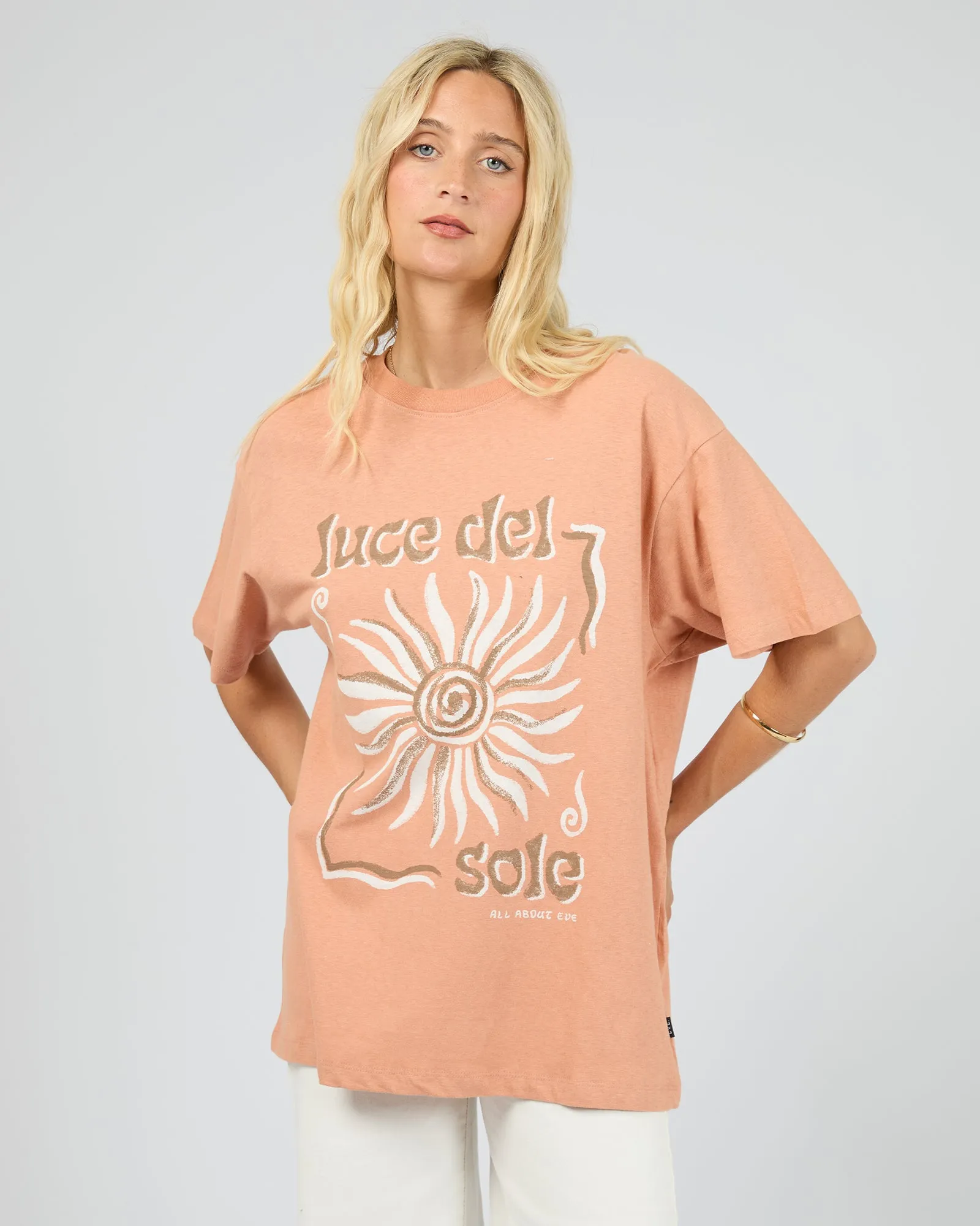 Del Sole Relaxed Tee Cinnamon sold by All About Eve