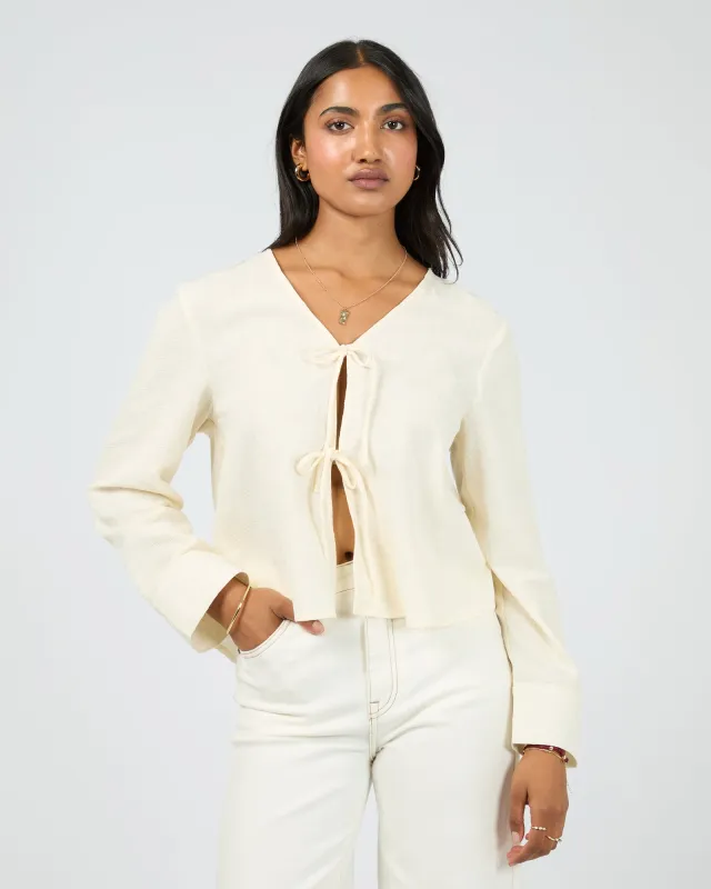 Tropica Tie Shirt Yellow made by All About Eve