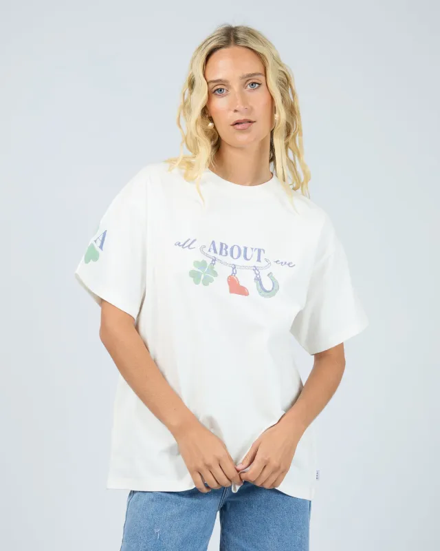 Lucky Charm Relaxed Tee Vintage White sold by All About Eve