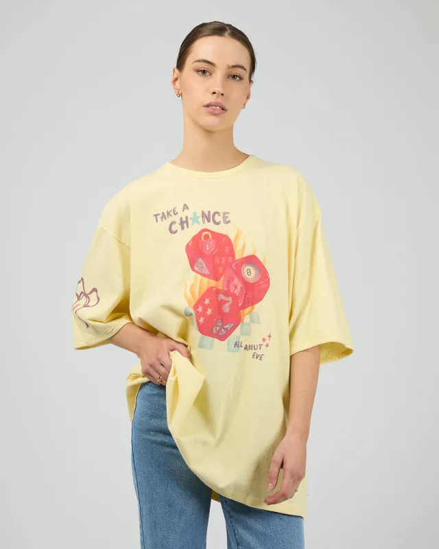 Snake Eyes Oversized Tee Yellow sold by All About Eve