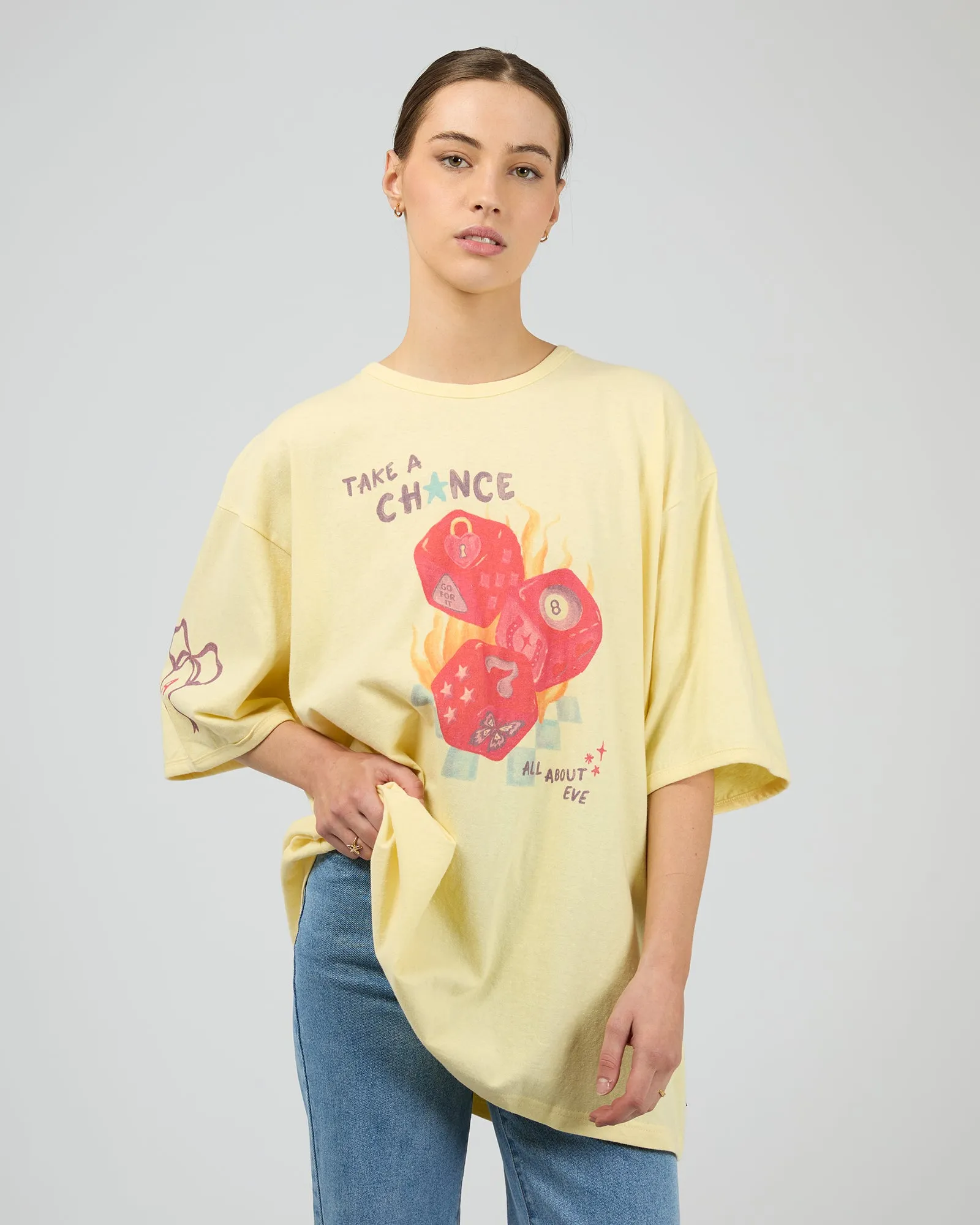 Snake Eyes Oversized Tee Yellow sold by All About Eve