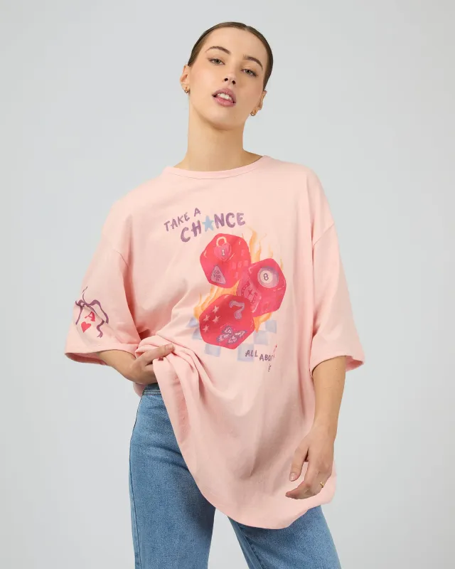 Snake Eyes Oversized Tee Light Pink sold by All About Eve