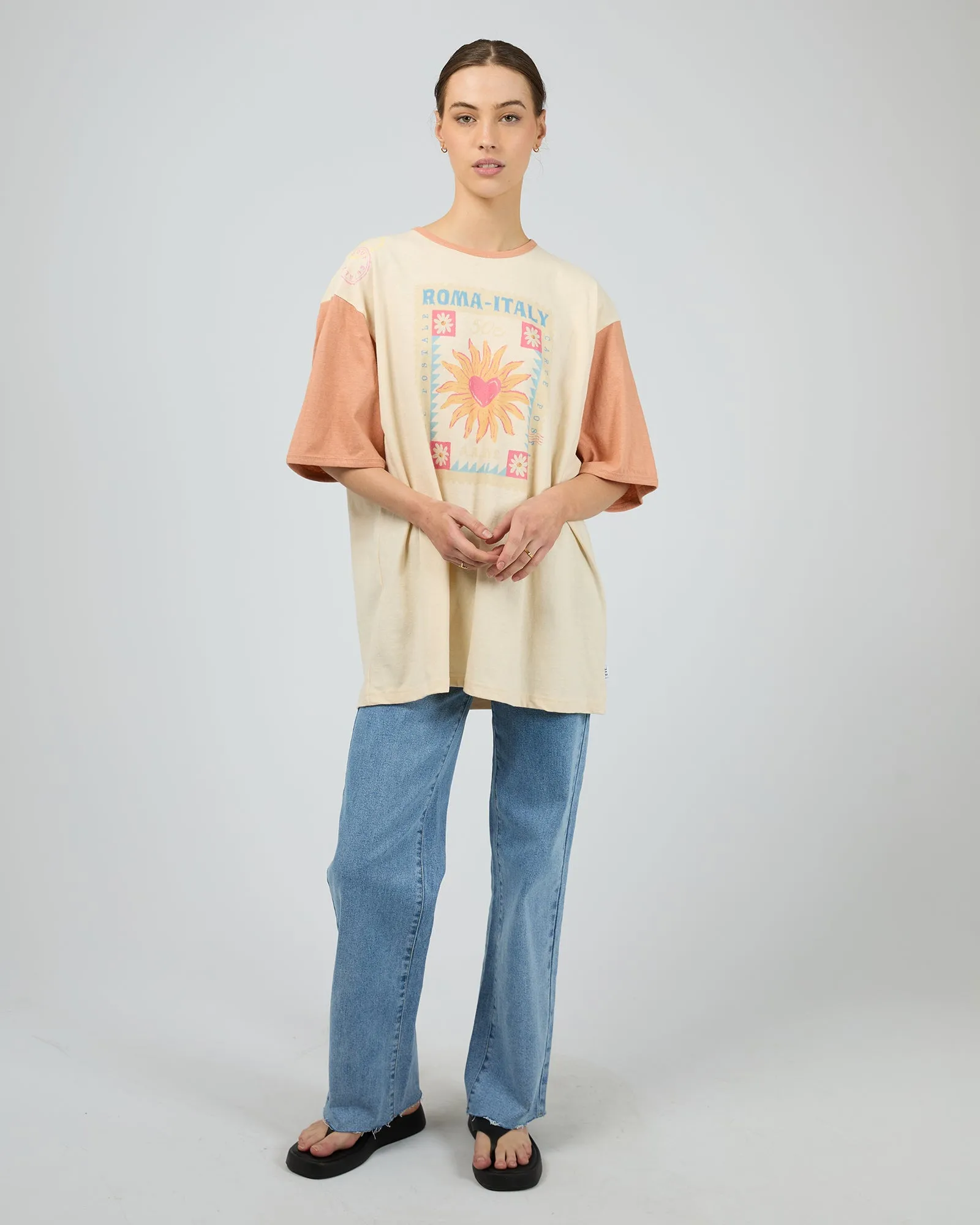 Postcards Oversized Tee Vanilla sold by All About Eve product image thumbnail 2