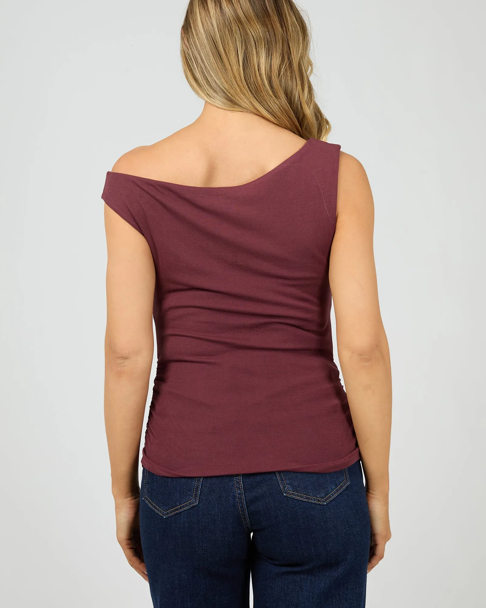 Kylie Off Shoulder Top Burgundy sold by All About Eve product image thumbnail 3