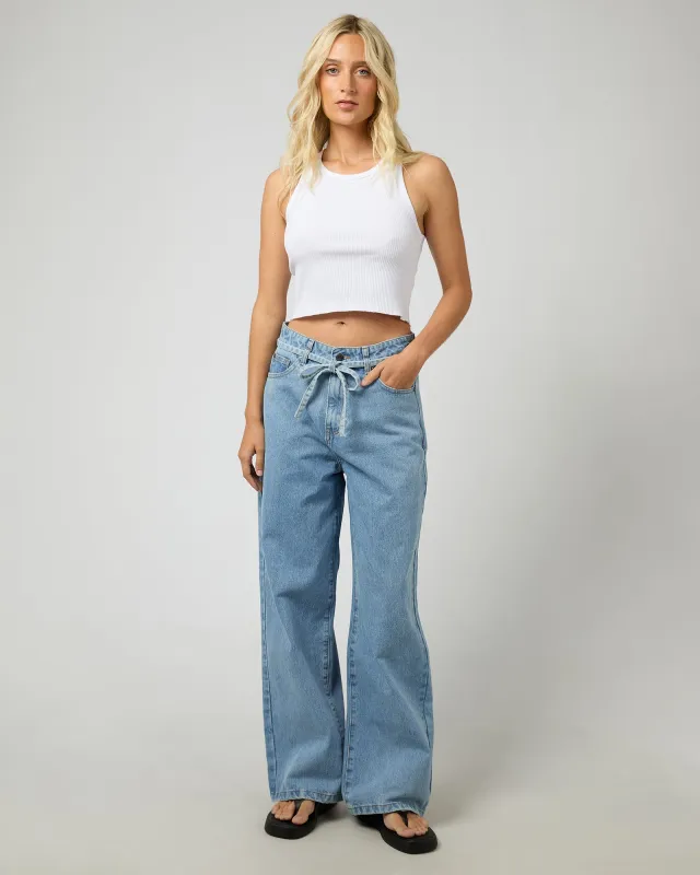 Gia High Rise Baggy Light Blue made by All About Eve