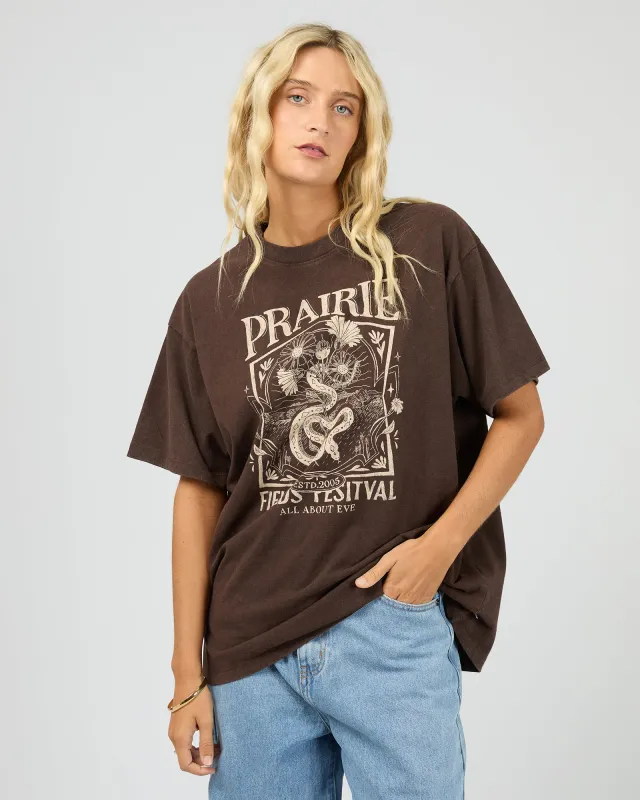 Prairie Relaxed Tee Brown sold by All About Eve