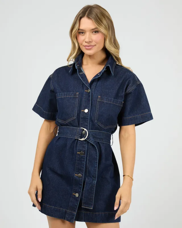 Sunny Denim Dress Indigo made by All About Eve