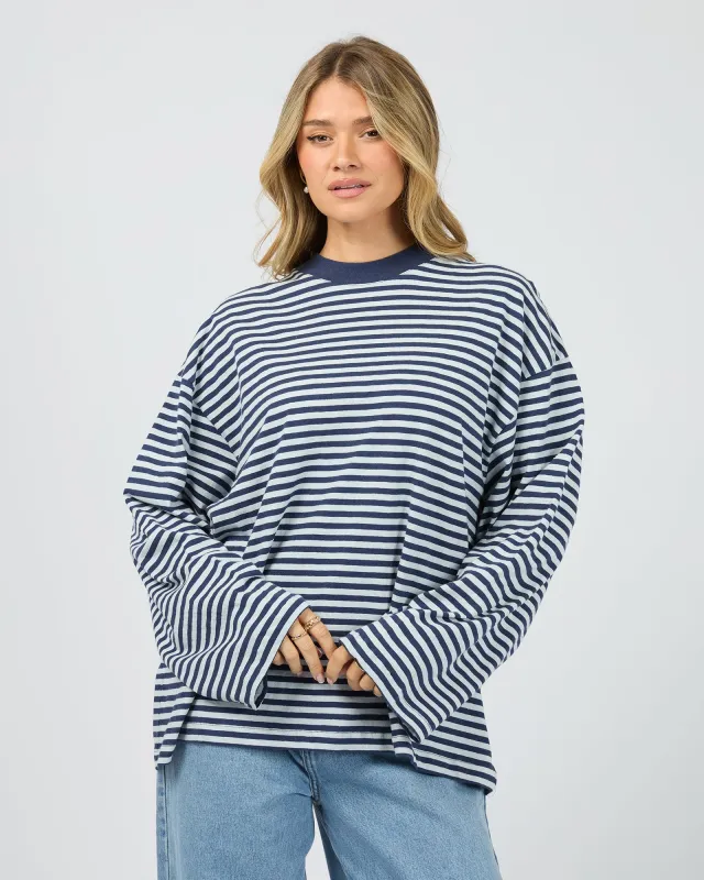 Paloma Long Sleeve Stripe Tee Nautical made by All About Eve