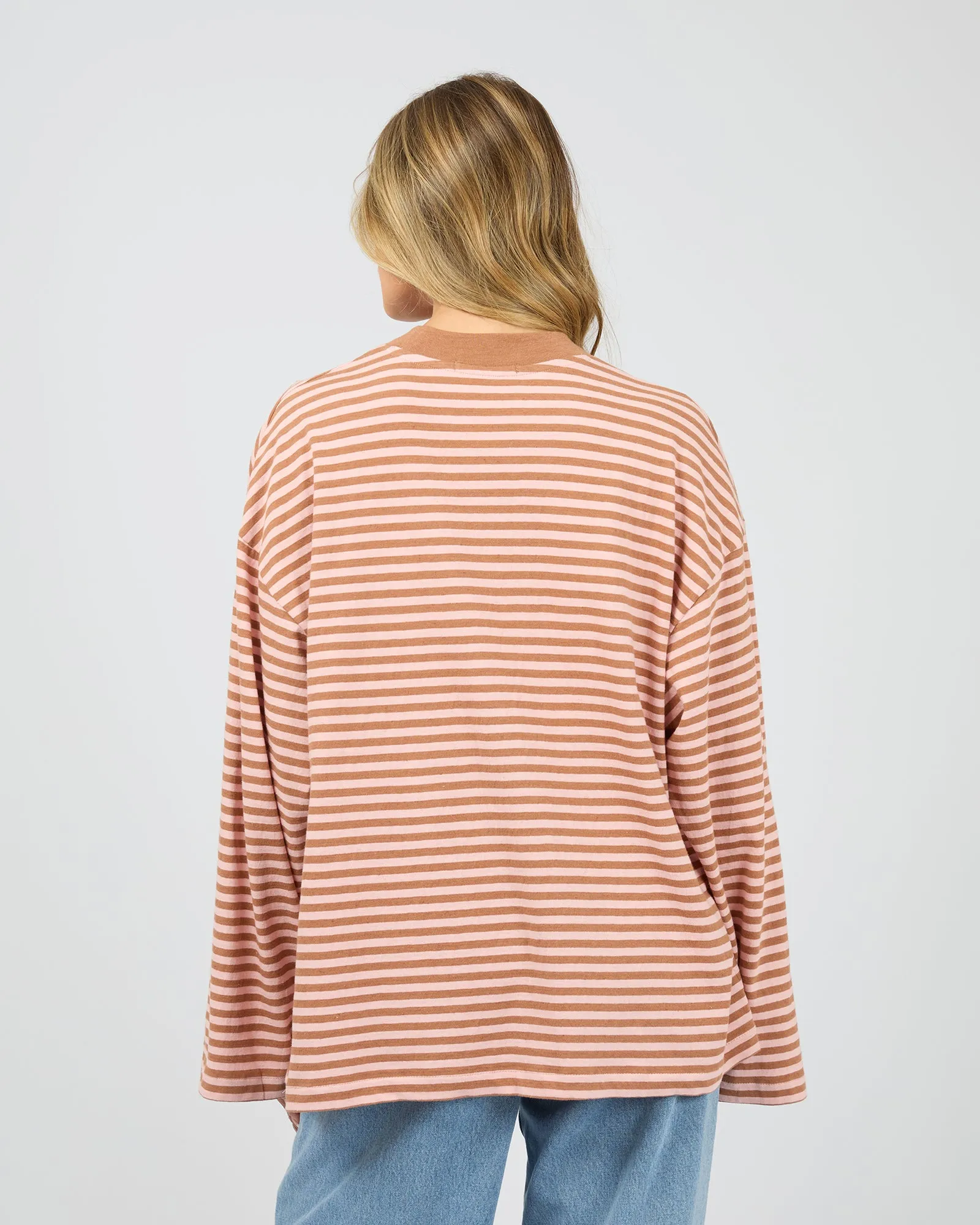 Paloma Long Sleeve Stripe Tee Cinnamon sold by All About Eve product image thumbnail 3
